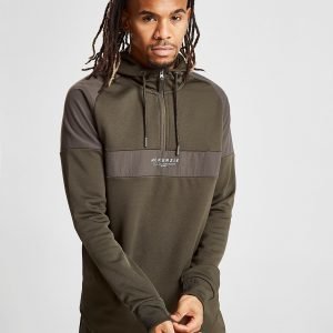 Mckenzie Fuji 1/4 Zip Hoodie Khaki / Brown