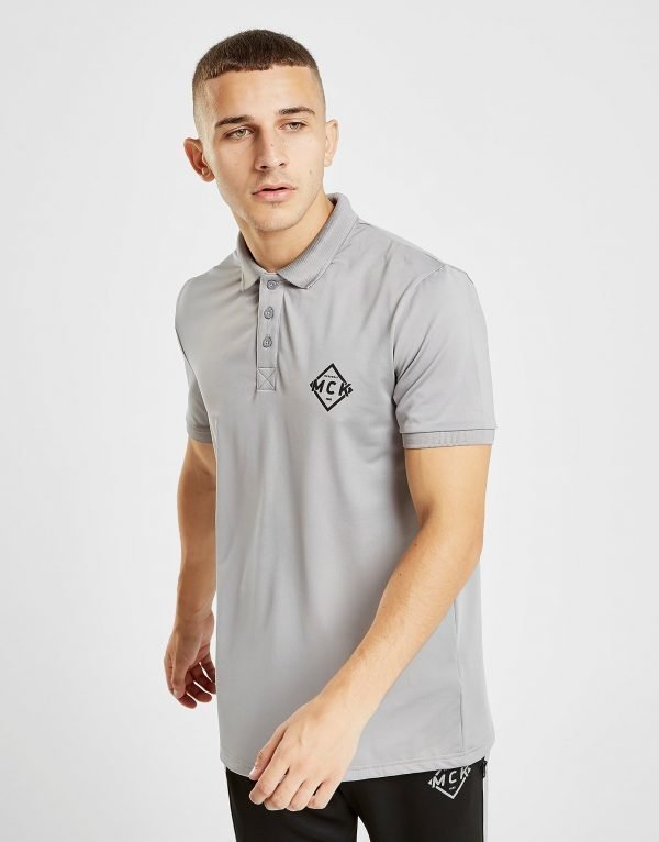 Mckenzie Oyster Poly Polo Shirt Harmaa