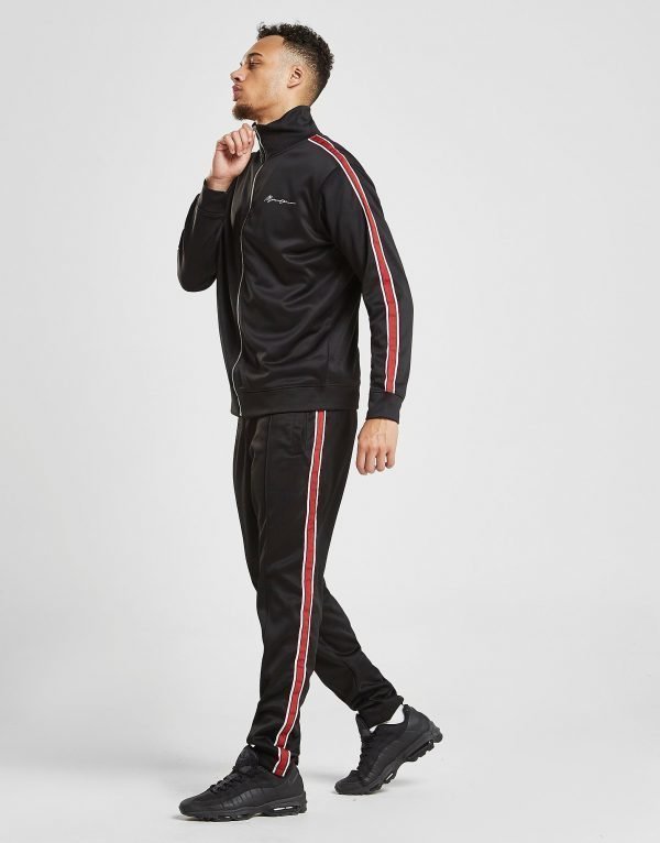 Mennace Tricot Poly Track Pants Musta