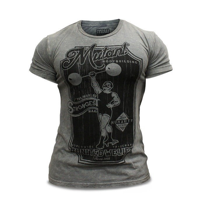 Mutant Vintage Bodybuilder T-Shirt (Grey) - Large