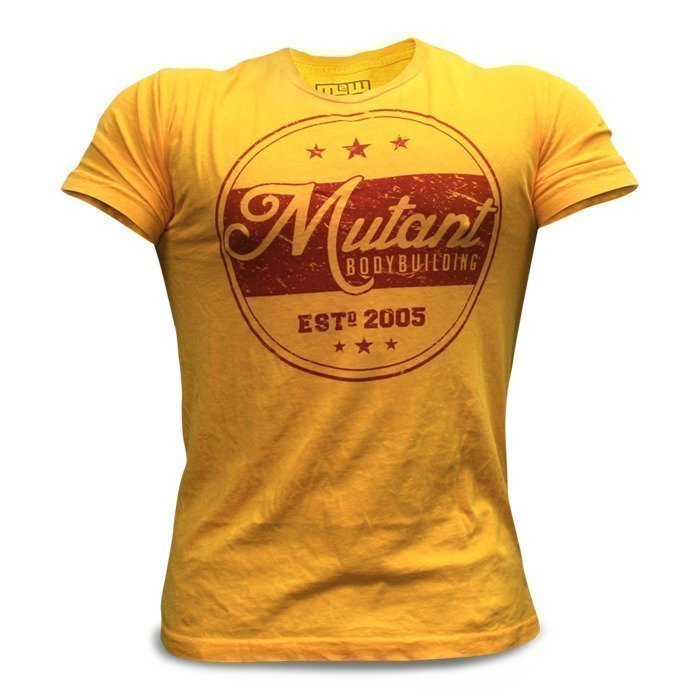 Mutant Vintage Mutant Bodybuilding T-Shirt (Yellow) - X-large