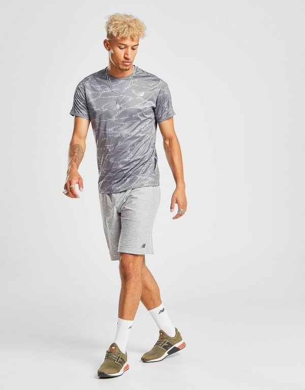 New Balance Accelerate All Over Print T-Shirt Harmaa