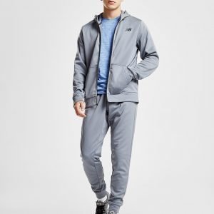 New Balance Core Full Zip Poly Hoodie Harmaa