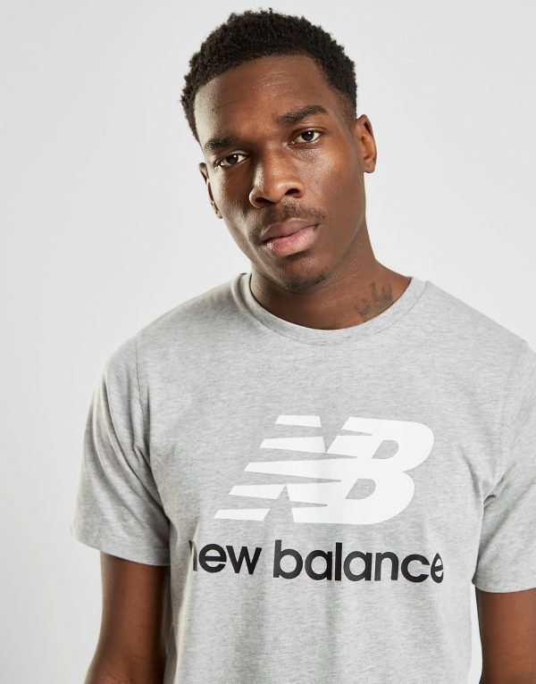 New Balance Logo T-Paita Harmaa