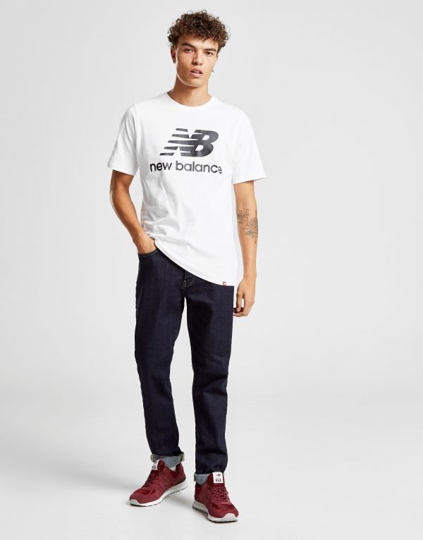 New Balance Logo T-Paita Valkoinen