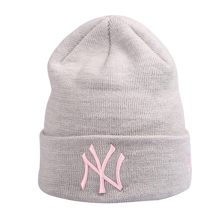 New Era Basic Cuff Knit New York Yankees Grey/Pink One Size