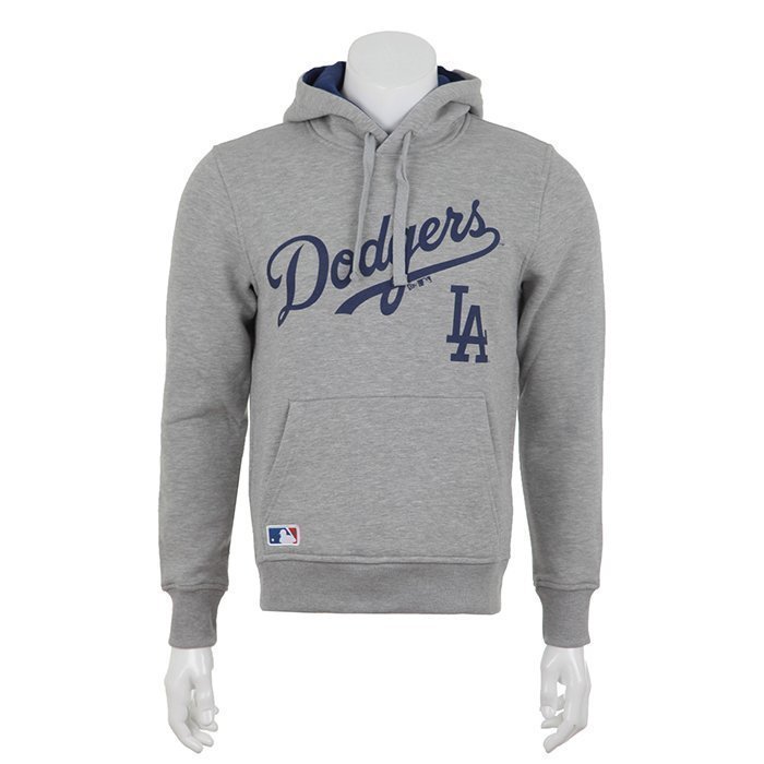 New Era MLB PO Hoody Los Angeles Dodgers Light grey heather L