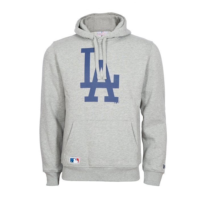 New Era Team Logo PO Hood Dodgers Heather Gray M