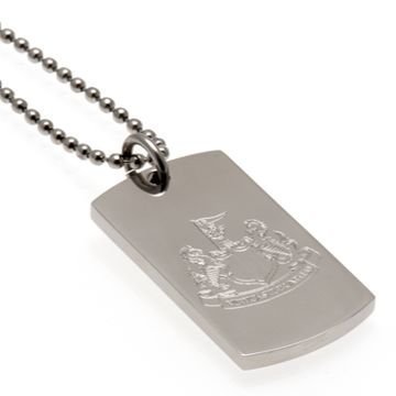 Newcastle United Engraved Crest Dog Tag & Chain