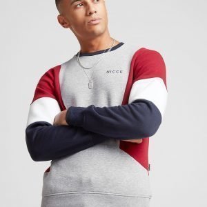 Nicce Colour Block Crew Sweatshirt Harmaa