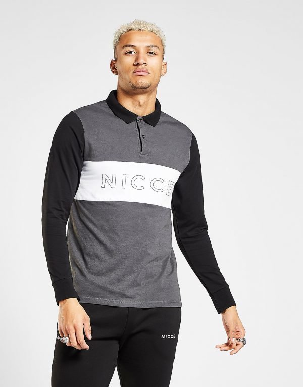 Nicce Ober Long Sleeve Polo Shirt Harmaa