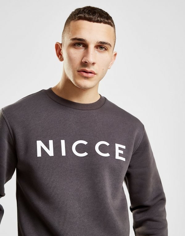 Nicce Original Logo Crew Sweatshirt Harmaa