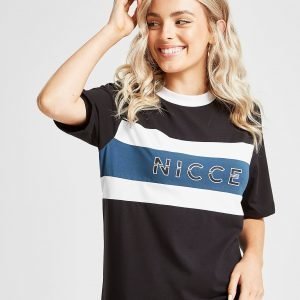 Nicce Panel Logo T-Shirt Musta