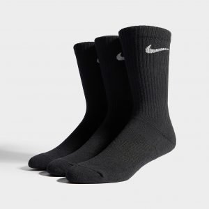 Nike 3 Pack Basic Cuff Socks Musta