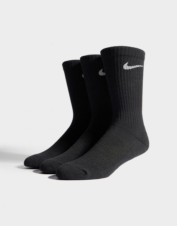 Nike 3 Pack Basic Cuff Socks Musta