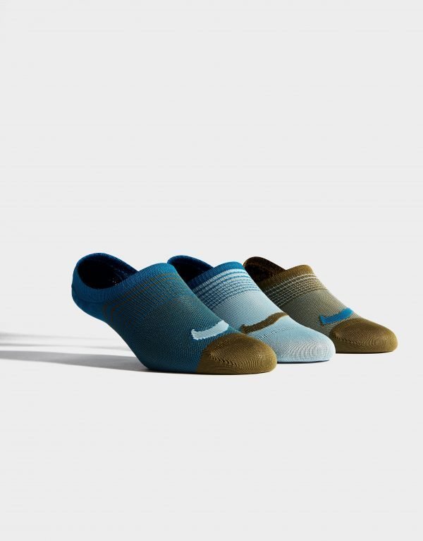 Nike 3 Pack Low Socks Sininen