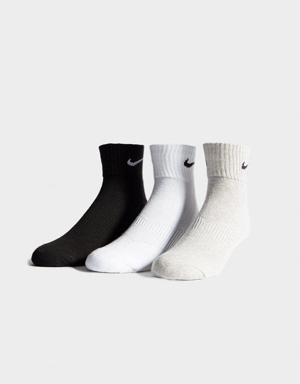 Nike 3 Pack Quarter Socks Assorted
