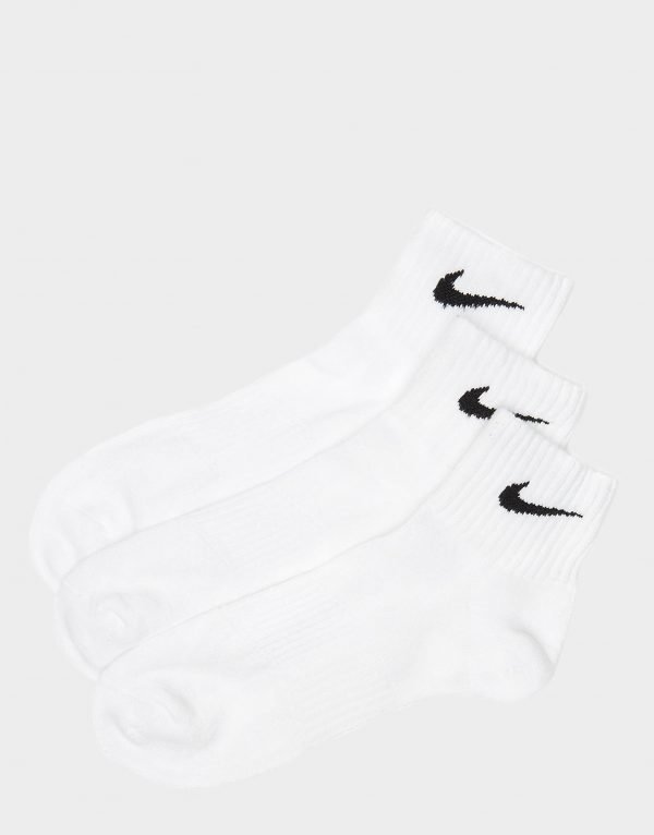 Nike 3-Pack Quarter Sukat Valkoinen