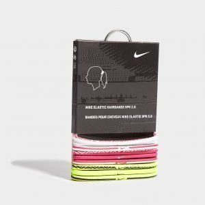 Nike 9 Pack Elastic Hairbands Vaaleanpunainen