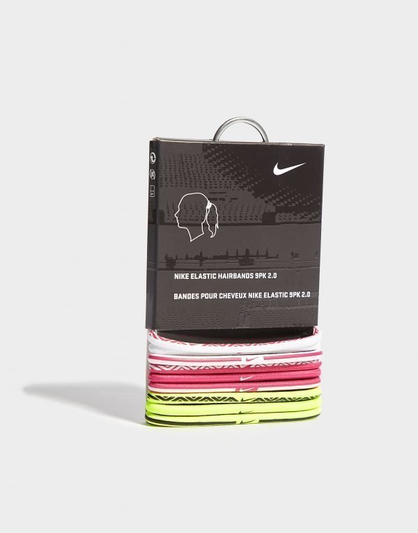 Nike 9 Pack Elastic Hairbands Vaaleanpunainen