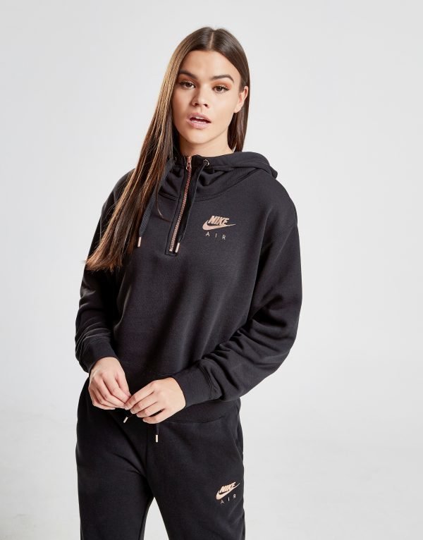 Nike Air Crop 1/4 Zip Overhead Huppari Musta