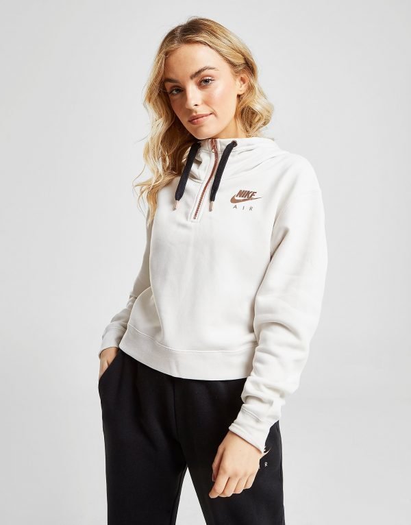 Nike Air Crop 1/4 Zip Overhead Huppari Valkoinen