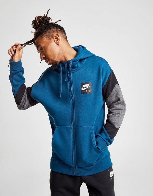 Nike Air Full Zip Colour Block Hoodie Sininen