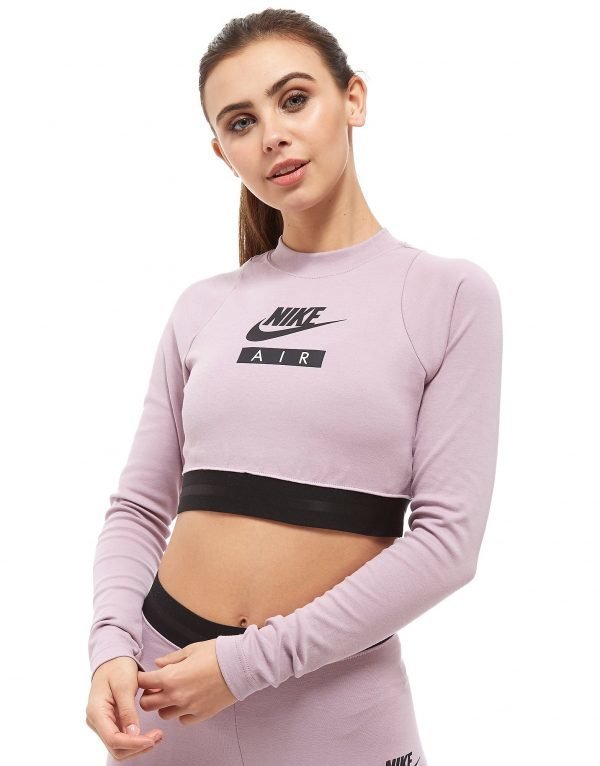 Nike Air Long Sleeve Crop Top Rose / Black