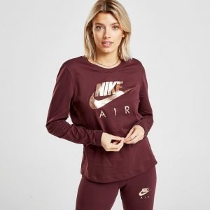 Nike Air Long Sleeve T-Shirt Burgundy / Rose Gold