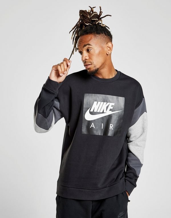 Nike Air Sleeve Colour Block Sweatshirt Musta
