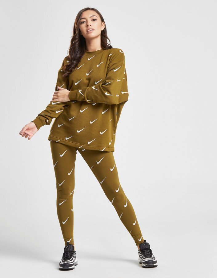 nike all over print swoosh leggings