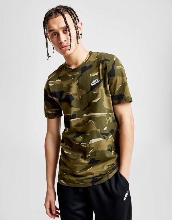 Nike Camo All Over Print T-Paita Vihreä