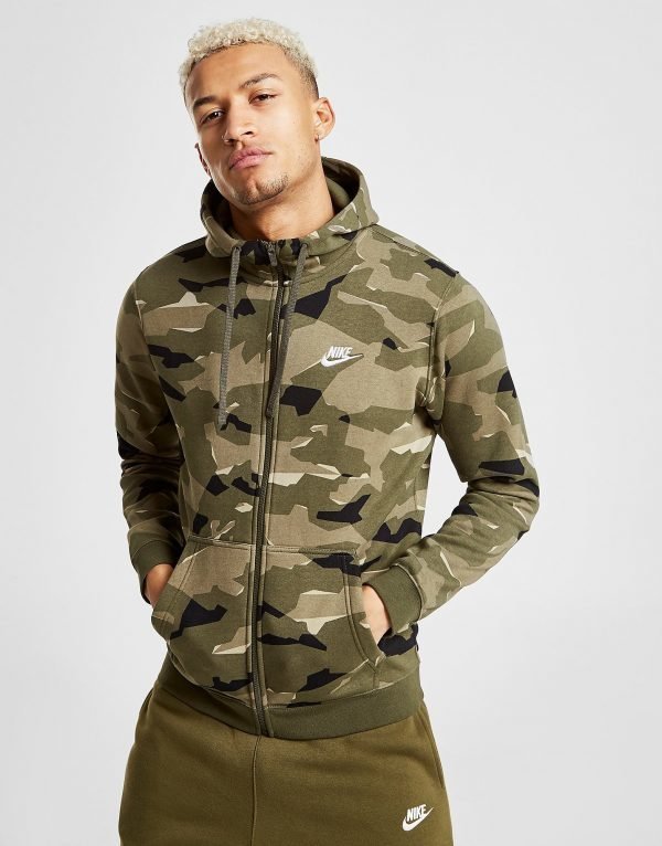 Nike Camo Futura Full Zip Huppari Vihreä