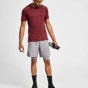 Nike Challenger 2 In 1 Shorts Harmaa