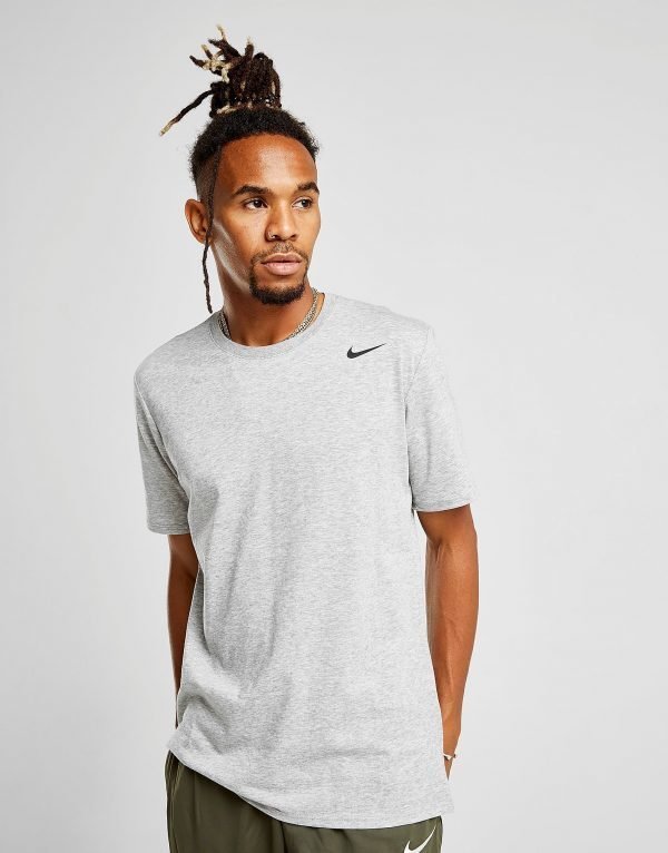 Nike Dri-Fit Cotton Short Sleeve T-Paita Harmaa