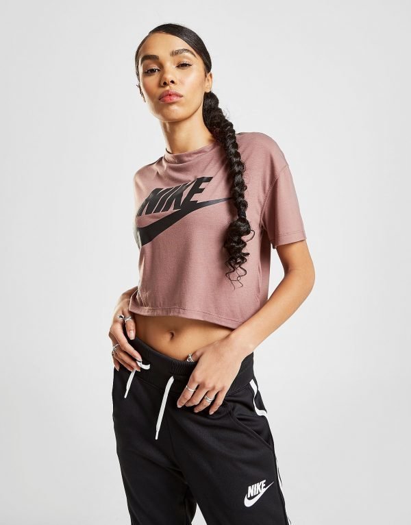 Nike Essential Crop T-Paita Vaaleanpunainen