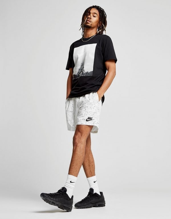 Nike Flow All Over Print Shorts Valkoinen