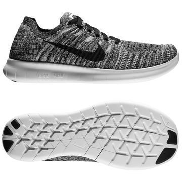 Nike Free RN Flyknit Valkoinen/Musta Lapset