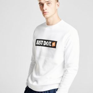 Nike Just Do It Logo Sweatshirt Valkoinen