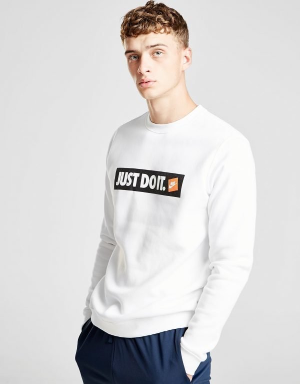 Nike Just Do It Logo Sweatshirt Valkoinen