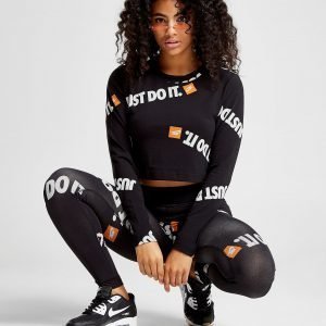 Nike Just Do It Long Sleeve Crop T-Shirt Musta