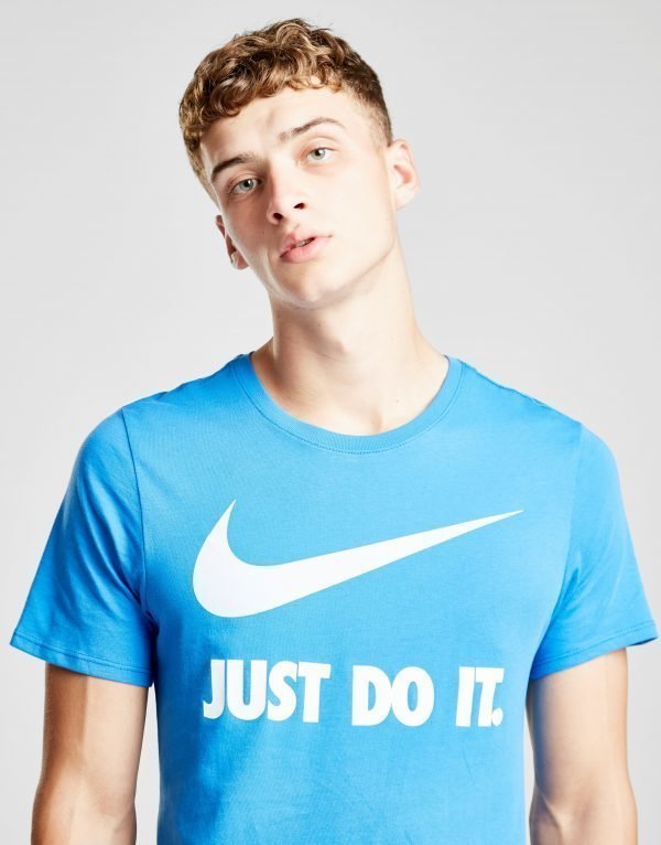 Nike Just Do It Swoosh T-Paita Sininen