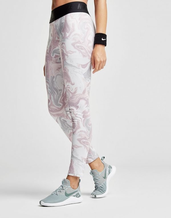 Nike Marble All Over Print Leggingsit Vaaleanpunainen