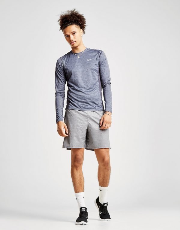 Nike Miler Long Sleeve Tech T-Shirt Harmaa