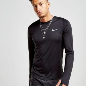 Nike Miler Long Sleeve Tech T-Shirt Musta