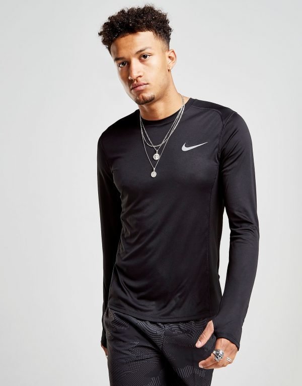 Nike Miler Long Sleeve Tech T-Shirt Musta