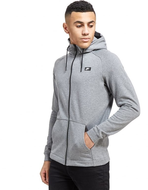 Nike Modern French Terry Full Zip Hoodie Carbon Heather