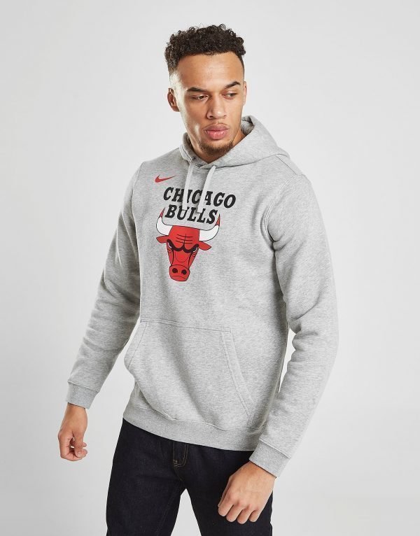 Nike Nba Chicago Bulls City Hoodie Harmaa