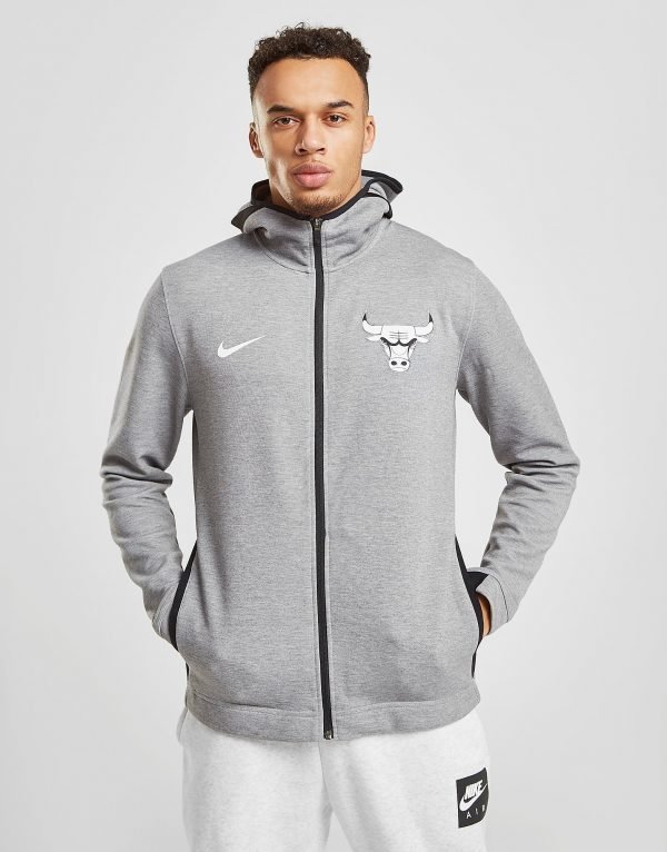 Nike Nba Chicago Bulls Showtime Full Zip Huppari Harmaa