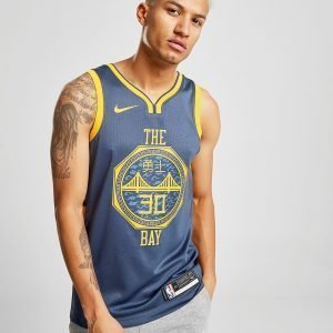 Nike Nba Curry Golden State Warriors City Jersey Sininen